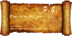 Pap Graciána névjegykártya
